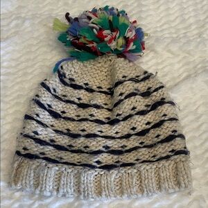 Colorful Pom-Pom Knit Beanie aerie one size